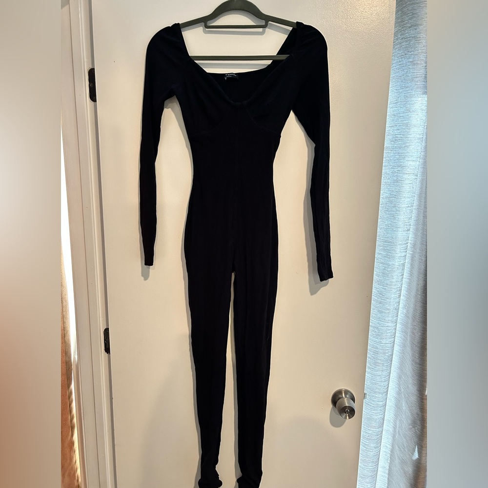 Naked Wardrobe Black Body Con Jumpsuit